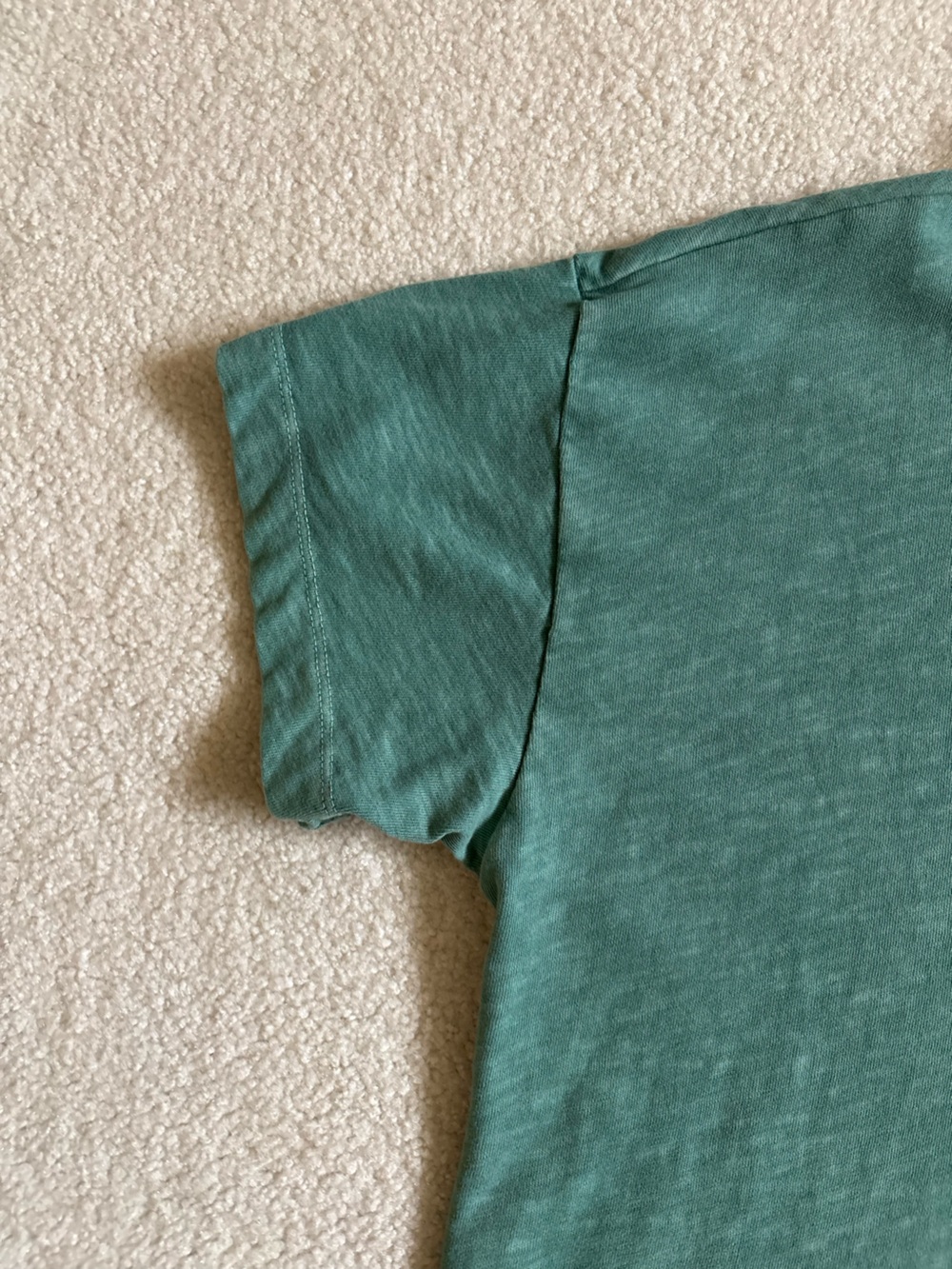 Marine Layer Women’s V-Neck Short Sleeve Polo Tee 100% Cotton Size L Green - Picture 6 of 12